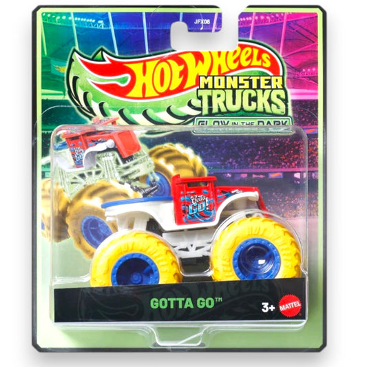 Hot Wheels 1:64 Monster Trucks Gotta Go Glow in the Dark Die-Cast Truck –  Scale Monster Truck Toy