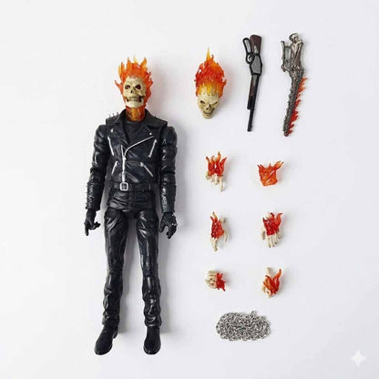 Ghost Rider Luminous Version 10-Inch Action Figure with Chain – Marvel Inspired Collectible Display Figure (14+)