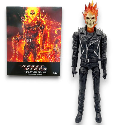 Ghost Rider Luminous Version 10-Inch Action Figure with Chain – Marvel Inspired Collectible Display Figure (14+)