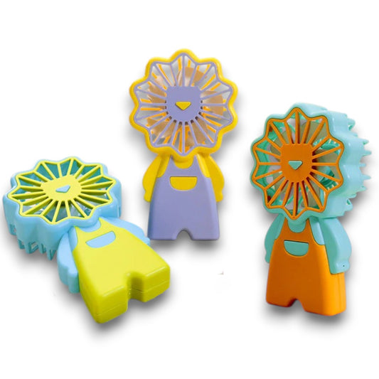 Portable Handheld Mini Fan with Stand – Cute Character Personal Cooling Fan for Travel, Office & Outdoor Use (Pack of 1)