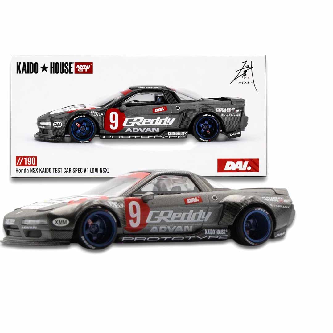 Kaido House x Mini GT 1:64 Honda NSX KAIDO Test Car Spec V1 (DAI NSX) – Limited Edition Diecast Model Car