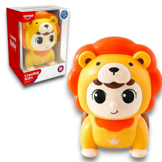 Huanger Crawling Baby Lion Toy (6 inch) – Interactive Crawling Learning Toy for Toddlers (18+ Months)
