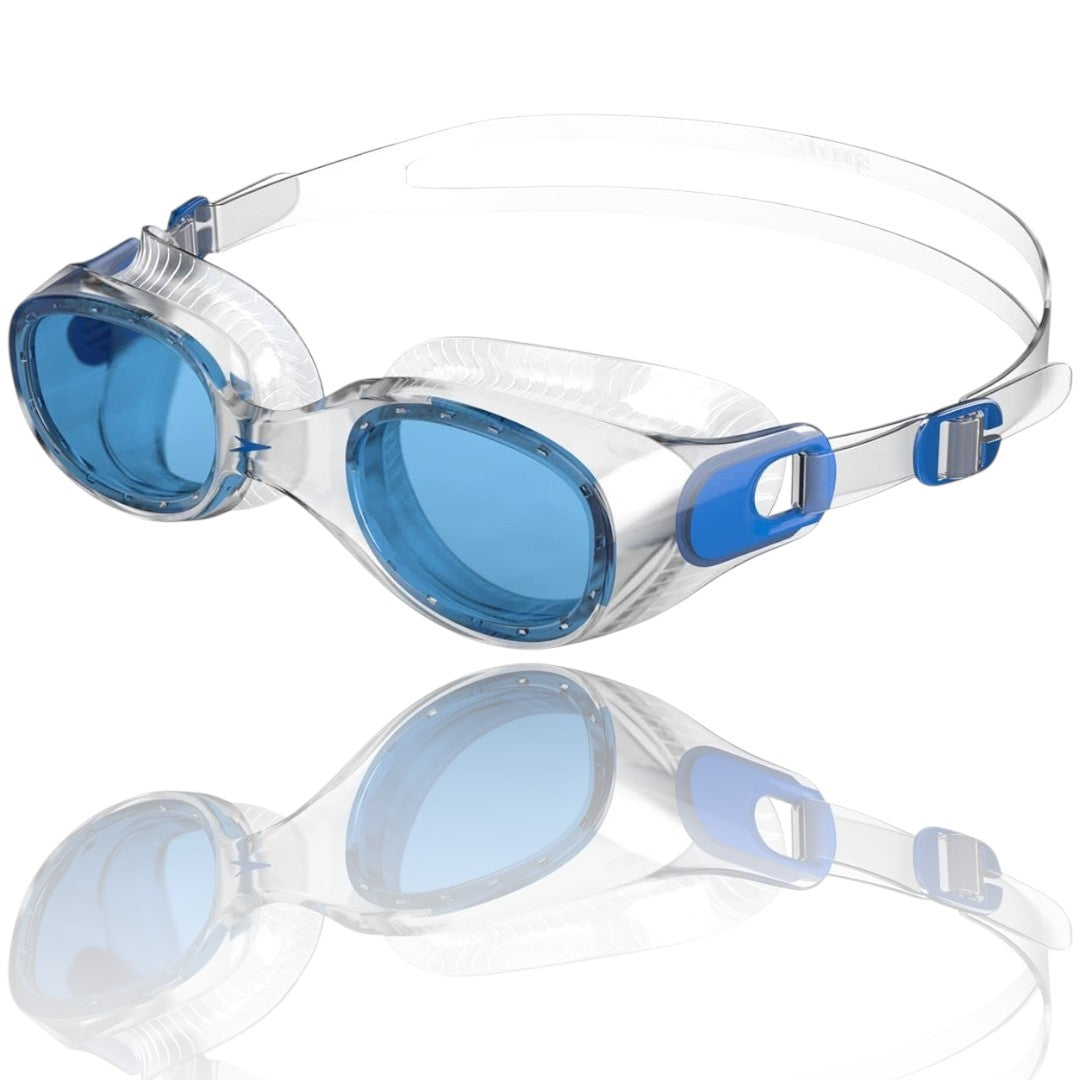 Speedo Futura Classic Smoke Lens Swim Goggles – Unisex Adult Anti-Fog UV Protection Swimming Goggles with Adjustable Strap