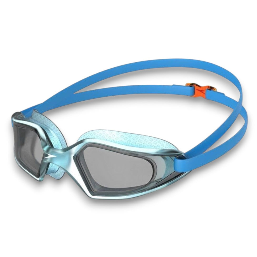 Speedo Kids Hydropulse Smoke Lens Swim Goggles – Blue Anti-Fog UV Protection Swimming Goggles for Boys & Girls (Age 6–14 Years)