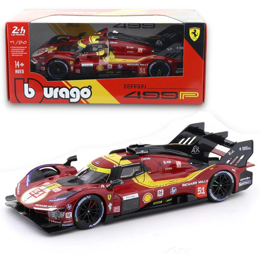 Bburago 1:24 Ferrari 499P Le Mans Hypercar #51 – Official Ferrari Die-Cast Collector Model