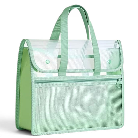 Portable Expanding File Organizer with Handle – A4 Accordion Document Folder with Zipper Pocket