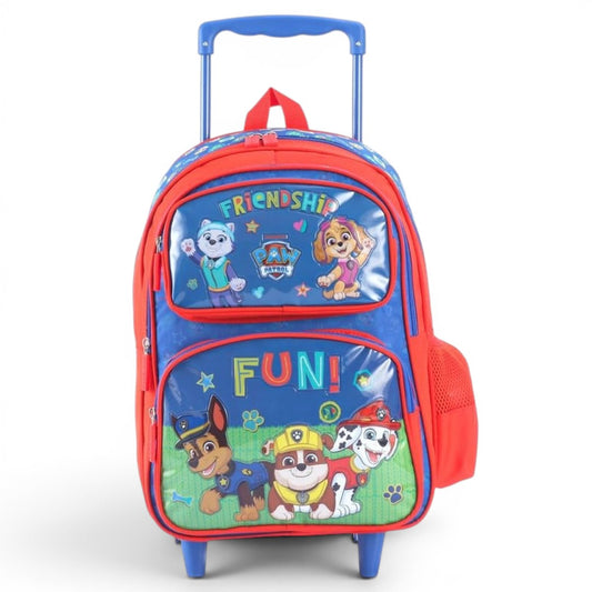 Striders Paw Patrol School Trolley Bag for Kids – 16 Inch Rolling Backpack with Wheels, Lightweight School Bag (Age 6–8 Years)