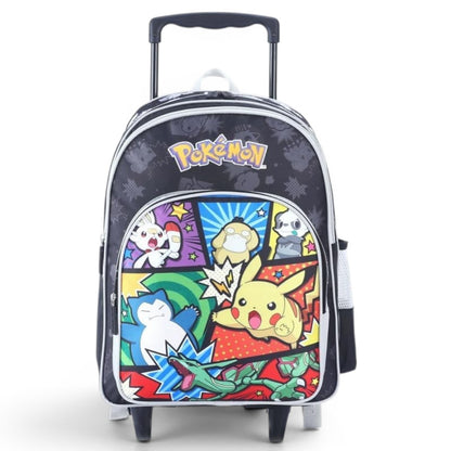 STRIDERS Pokémon School Bag for Kids – 40 cm Rolling Trolley Backpack with Wheels & Padded Straps