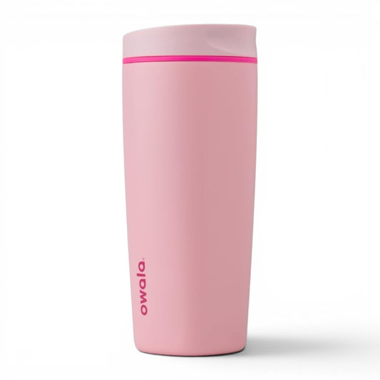Owala SmoothSip Slider 20oz (590ml) Insulated Stainless Steel Coffee Tumbler – Reusable Travel Mug for Hot & Iced Coffee