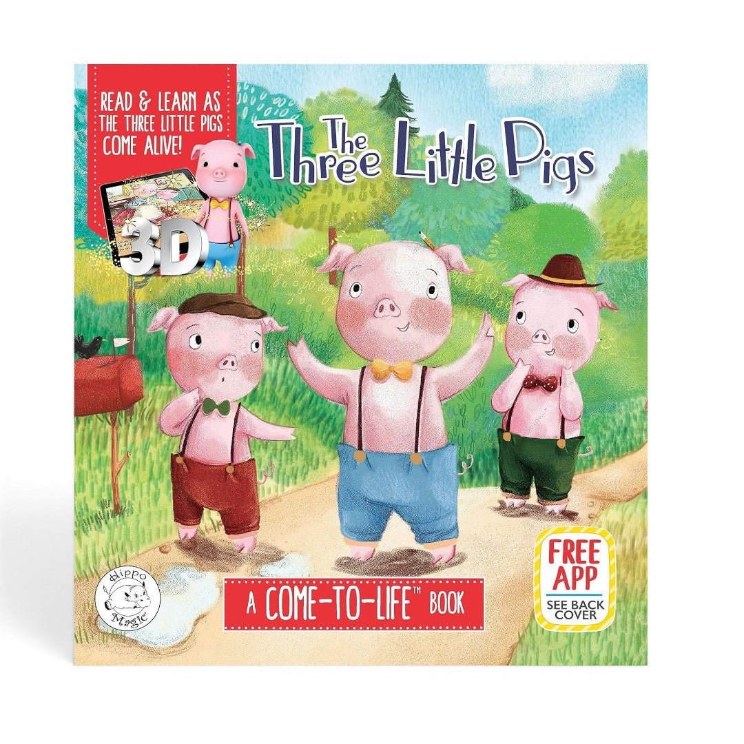 The Three Little Pigs 3D Come-To-Life Book – Interactive Augmented Reality Story Book for Kids