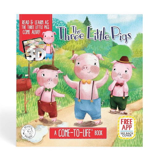 The Three Little Pigs 3D Come-To-Life Book – Interactive Augmented Reality Story Book for Kids