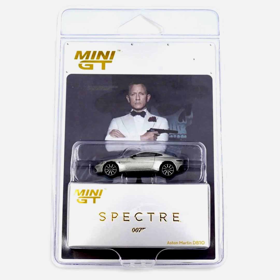 Mini GT 1:64 Aston Martin DB10 – Spectre 007 James Bond Diecast Model Car (Blister Pack)