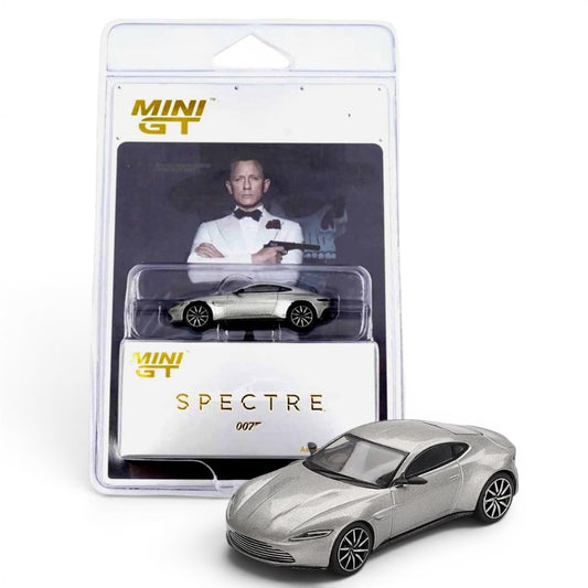 Mini GT 1:64 Aston Martin DB10 – Spectre 007 James Bond Diecast Model Car (Blister Pack)
