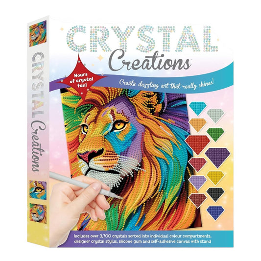 Curious Universe Crystal Creations Neon Lion Diamond Painting Kit – DIY Crystal Art Craft for Teens & Adults