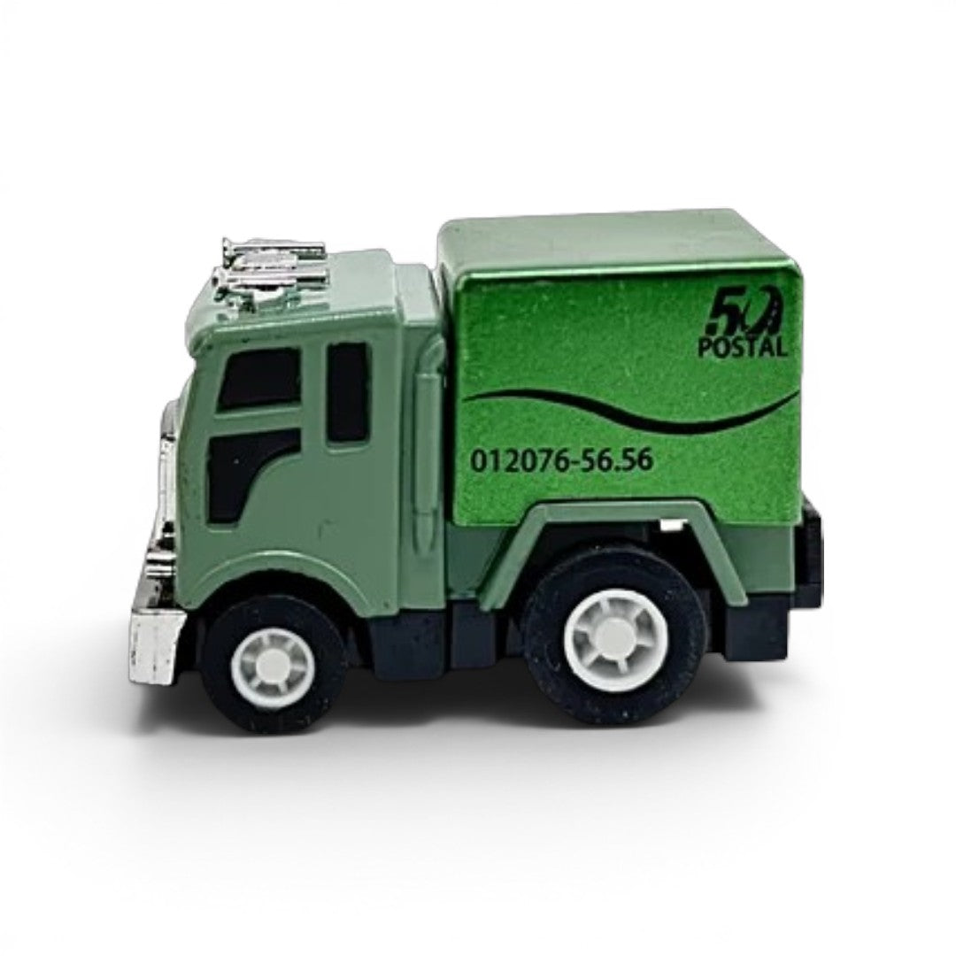 Joy Junction 1:64 Mini Racer Alloy Metal Postal Truck Toy with Pull-Back Action – Mini Delivery Truck Diecast Vehicle for Kids (3+ Years)