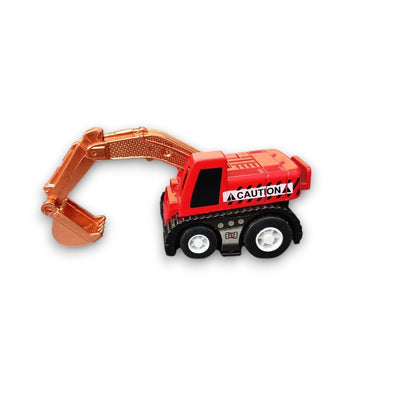 Joy Junction 1:64 Mini Racer Alloy Metal Excavator Toy with Pull-Back Action – Construction Digger Diecast Vehicle for Kids (3+ Years)