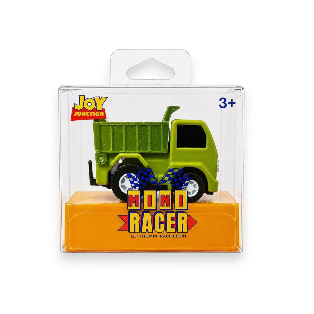 Joy Junction 1:64 Mini Racer Alloy Metal Dump Truck Toy with Pull-Back Action – Mini Construction Tipper Diecast Vehicle for Kids (3+ Years)
