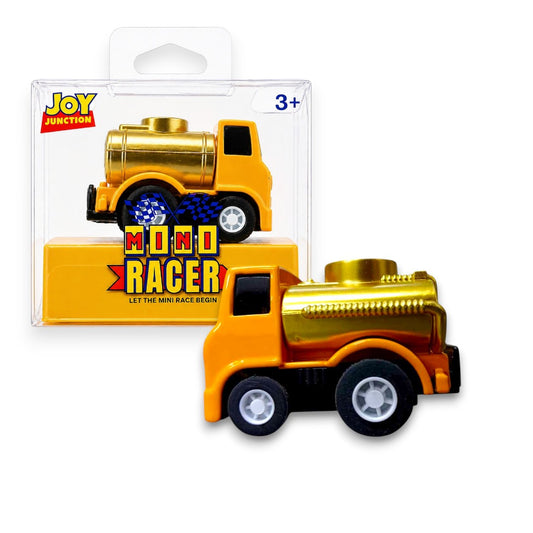 Joy Junction 1:64 Mini Racer Alloy Metal Tanker Truck Toy with Pull-Back Action – Mini Fuel Tanker Diecast Vehicle for Kids (3+ Years)