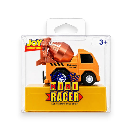 Joy Junction 1:64 Mini Racer Alloy Metal Cement Mixer Truck Toy with Pull-Back Action – Mini Construction Mixer Diecast Vehicle for Kids (3+ Years)