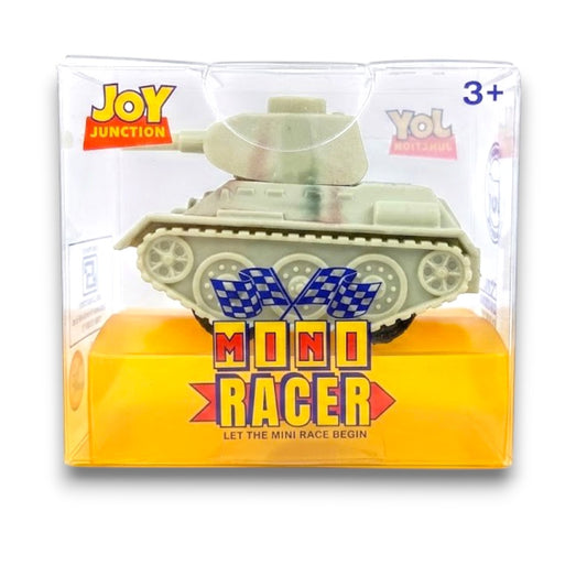 Joy Junction 1:64 Mini Racer Alloy Metal Camouflage Military Tank Toy with Pull-Back Action – Mini Army Battle Tank Diecast Vehicle for Kids (3+ Years)