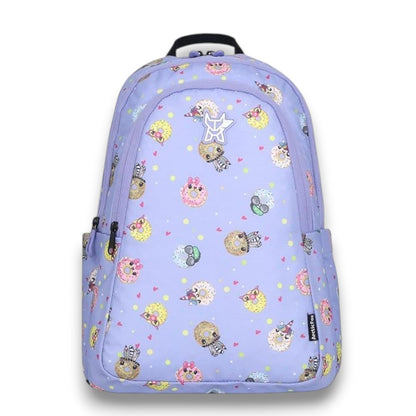 Arctic Fox 16 Inch Kids School Backpack – Purple Donut Print Multi-Compartment Backpack for School & Travel