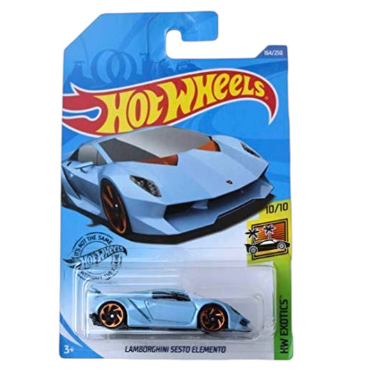 Hot Wheels 1:64 Scale Lamborghini Sesto Elemento Die-Cast Car – HW Exotics Series Collectible Model for Kids & Collectors