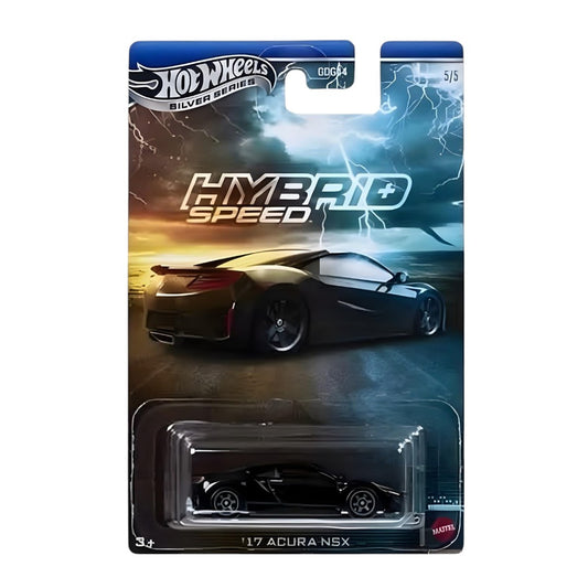 Hot Wheels 1:64 Scale Acura NSX Die-Cast Car Blister Pack – Hybrid Speed Silver Series Collectible Model