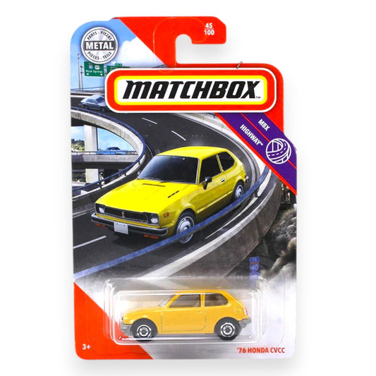 Matchbox 1:64 Scale 1976 Honda CVCC Die-Cast Car Blister Pack – MBX Highway Series Collectible Model
