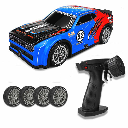 Drive Storm 1:22 Scale 4WD RC Drift Racing Car with Spray Mist, LED Lights & 2.4GHz Remote Control – High Speed Toy Car with Drift Tyres for Kids