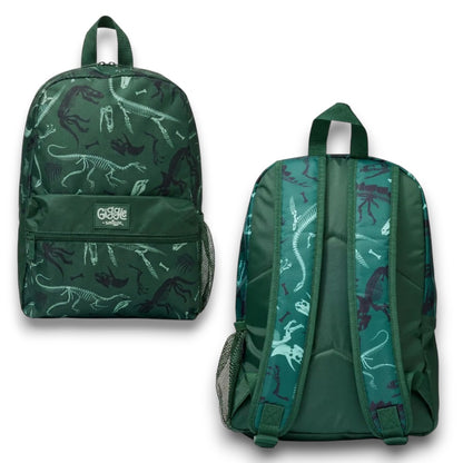 Giggle by Smiggle Dinosaur Print Backpack 16 Inch | Kids School Bag with Multiple Compartments