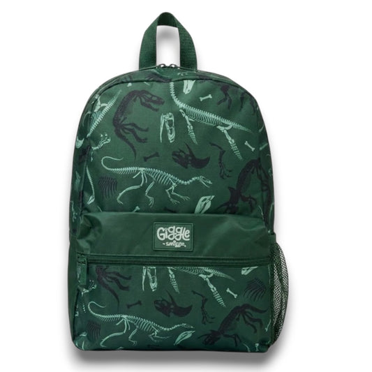 Giggle by Smiggle Dinosaur Print Backpack 16 Inch | Kids School Bag with Multiple Compartments