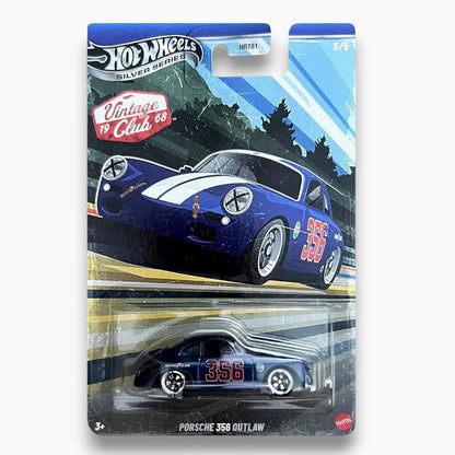 Hot Wheels Silver Series Vintage ’19 Club ’68 5-Car Set 1:64 Scale Die-Cast Collection – BMW 507, Honda N600, Alfa Romeo GTV6 3.0, Ford Galaxie & Porsche 356 Outlaw