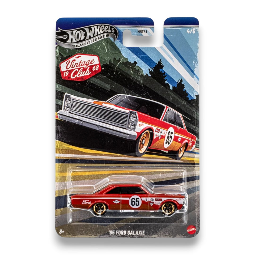 Hot Wheels Silver Series Vintage ’19 Club ’68 5-Car Set 1:64 Scale Die-Cast Collection – BMW 507, Honda N600, Alfa Romeo GTV6 3.0, Ford Galaxie & Porsche 356 Outlaw