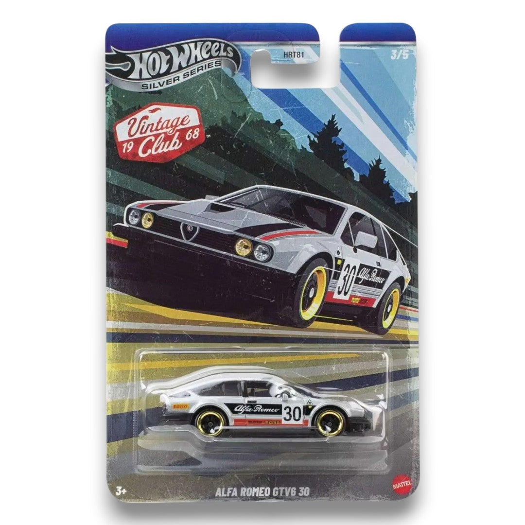 Hot Wheels Silver Series Vintage ’19 Club ’68 5-Car Set 1:64 Scale Die-Cast Collection – BMW 507, Honda N600, Alfa Romeo GTV6 3.0, Ford Galaxie & Porsche 356 Outlaw