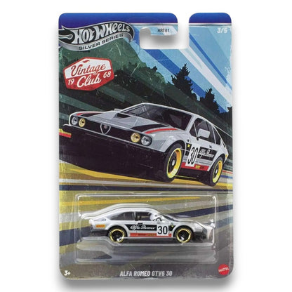 Hot Wheels Silver Series Vintage ’19 Club ’68 5-Car Set 1:64 Scale Die-Cast Collection – BMW 507, Honda N600, Alfa Romeo GTV6 3.0, Ford Galaxie & Porsche 356 Outlaw