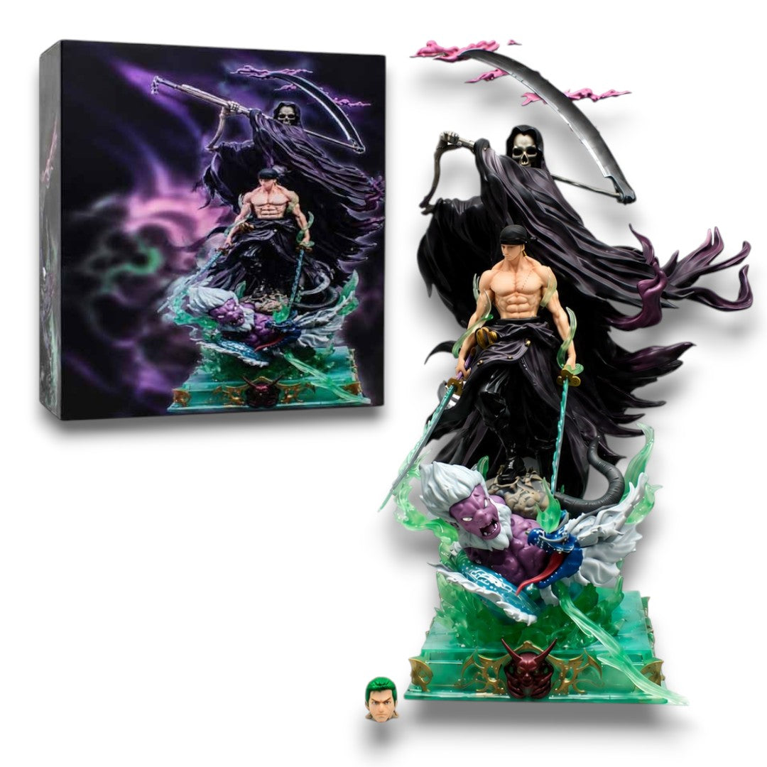 Ultimate Action One Piece Roronoa Zoro 26 CM Grim Reaper Statue Figure | Anime Collectible PVC Action Display Model
