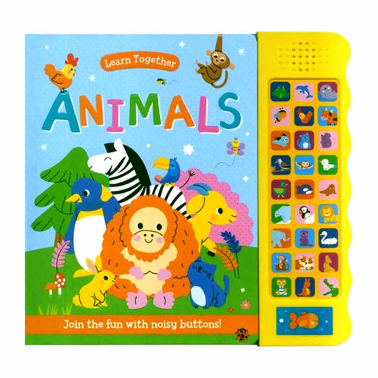 North Parade Learn Together Animals Interactive Sound Book for Kids | Noisy Animal Buttons Learning Book