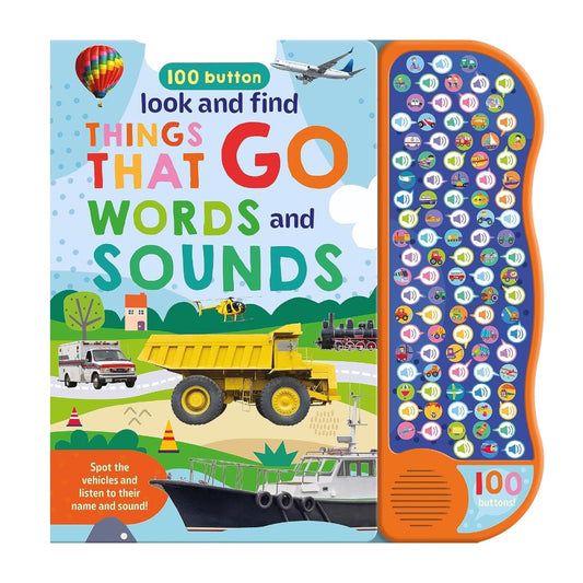 North Parade 100 Button Look and Find Things That Go Words and Sounds Interactive Sound Book for Kids