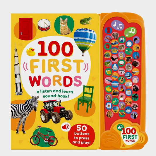 North Parade 100 First Words Interactive Sound Book for Kids | 50 Button Listen & Learn Educational Board Book
