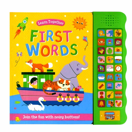 North Parade Learn Together First Words Interactive Sound Book for Kids | Educational Board Book with Sound Buttons