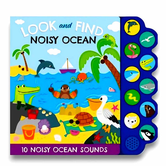 Look and Find Noisy Ocean Sound Book with 10 Ocean Sounds for Kids