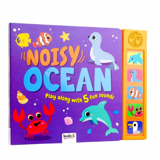 Bookoli Noisy Ocean Sound Book for Kids | Interactive Ocean Animal Sound Book with 5 Fun Sounds