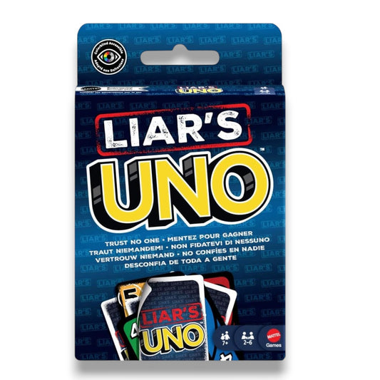 Mattel Games Liar’s UNO Card Game for Adults, Kids, Families, Parties & Game Nights, Travel Fun, Outwit Other Players with Bluffing & Trickery