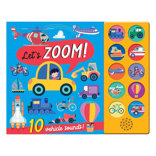 North Parade Let’s Zoom! 10 Vehicle Sounds Interactive Sound Book for Kids