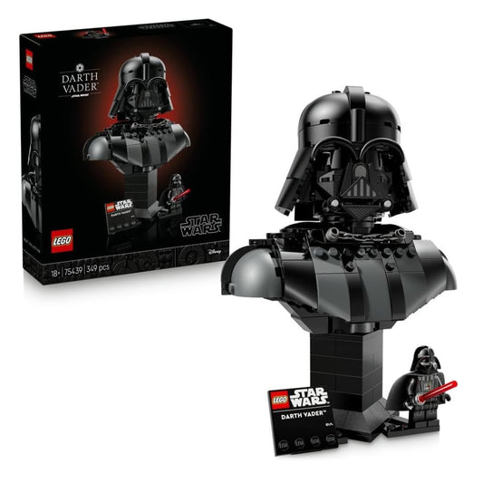 LEGO 75439 Star Wars 75439 Darth Vader Bust - Display Model Kit for Adults incl. Collectible Sith Minifigure w/Red Lightsaber |349 Pcs