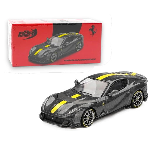 BBR Models 1:64 Ferrari 812 Competizione Grigio Competizione Limited Edition Die-Cast Model Car – Premium Collectible Sports Car