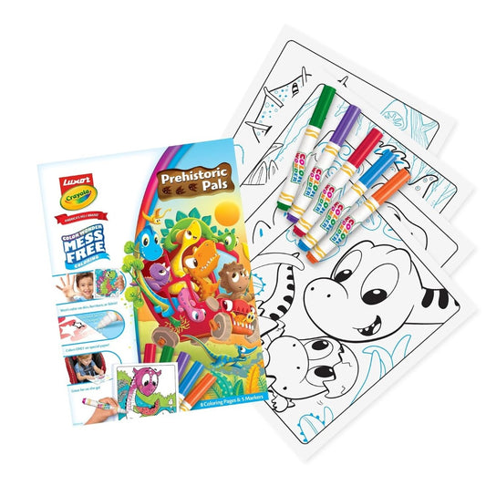 Luxor Crayola Color Wonder Prehistoric Pals Mess-Free Coloring Set for Kids