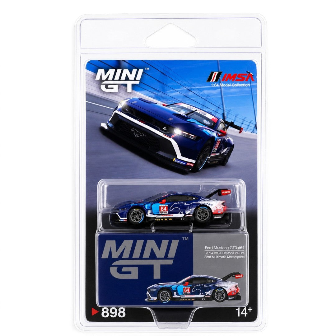 Mini GT 1:64 (Blister Pack) Ford Mustang GT3 #64 2024 IMSA Daytona