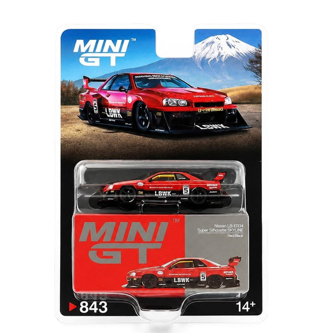 Mini GT 1:64 (Blister Pack) Nissan LB-ER34 Super Silhouette