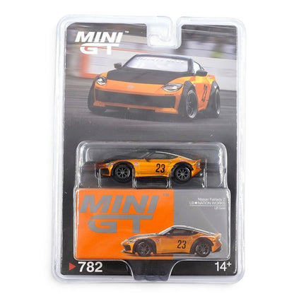 Mini GT 1:64 (Blister Pack) Nissan Fairlady Z LB★Nation Works LB Gold Diecast Model Car – Liberty Walk Edition